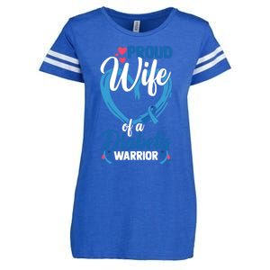 Proud Wife Of A Diabetis Warrior Diabetes Awareness Gift Enza Ladies Jersey Football T-Shirt