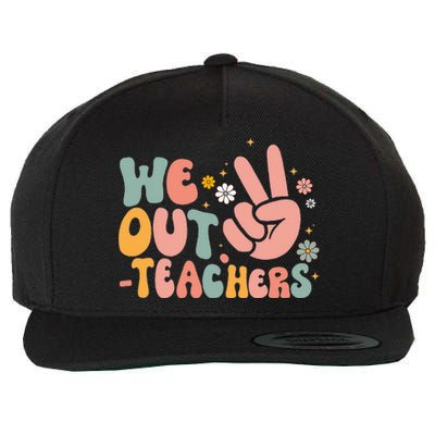 Peace We Out Teacher Happy Last Day Of School Teacher Summer Wool Snapback Cap