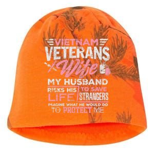 Proud Wife Of A Vietnam Veteran My Husband Is A Hero Kati - Camo Knit Beanie