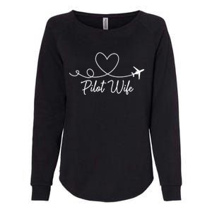 Pilot Wife Of A Pilot Wife Airplane Pilot Wife Heart Gift Womens California Wash Sweatshirt