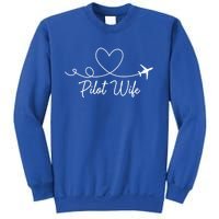 Pilot Wife Of A Pilot Wife Airplane Pilot Wife Heart Gift Sweatshirt