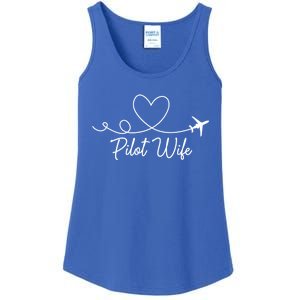 Pilot Wife Of A Pilot Wife Airplane Pilot Wife Heart Gift Ladies Essential Tank