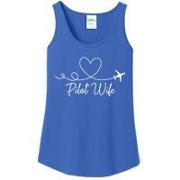 Pilot Wife Of A Pilot Wife Airplane Pilot Wife Heart Gift Ladies Essential Tank