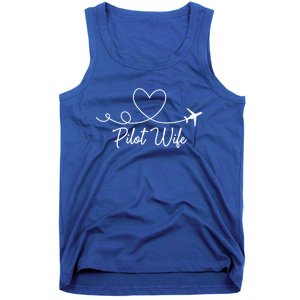 Pilot Wife Of A Pilot Wife Airplane Pilot Wife Heart Gift Tank Top