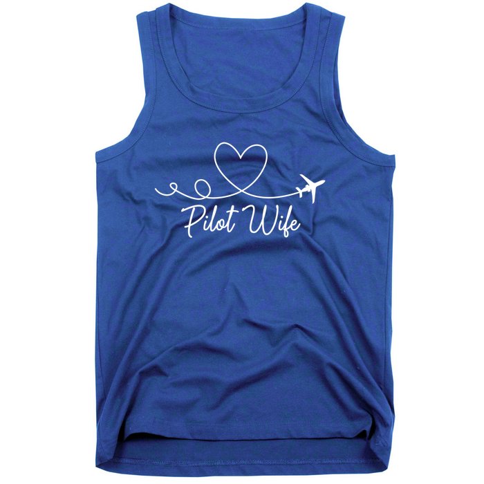 Pilot Wife Of A Pilot Wife Airplane Pilot Wife Heart Gift Tank Top