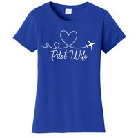 Pilot Wife Of A Pilot Wife Airplane Pilot Wife Heart Gift Women's T-Shirt