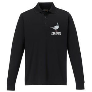 Pigeon Whisperer Pigeon Bird Cute Pigeon Whisperer Birds Performance Long Sleeve Polo