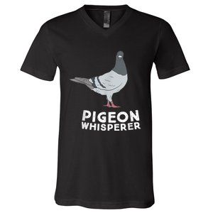 Pigeon Whisperer Pigeon Bird Cute Pigeon Whisperer Birds V-Neck T-Shirt