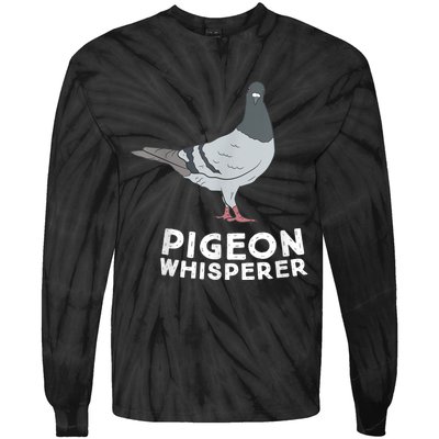 Pigeon Whisperer Pigeon Bird Cute Pigeon Whisperer Birds Tie-Dye Long Sleeve Shirt