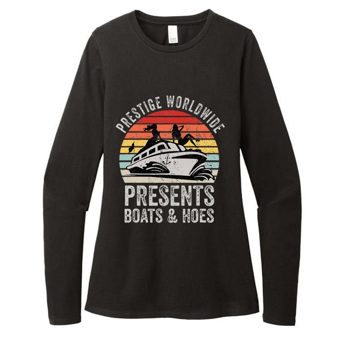 Prestige Worldwide Presents Boats And Hoes Funny Party Boat Womens CVC Long Sleeve Shirt