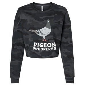 Pigeon Whisperer Pigeon Bird Cute Pigeon Whisperer Birds Cropped Pullover Crew