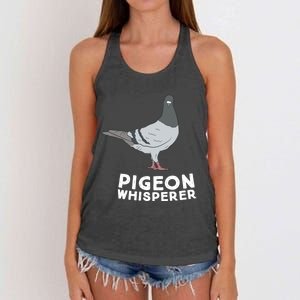 Pigeon Whisperer Pigeon Bird Cute Pigeon Whisperer Birds Women's Knotted Racerback Tank