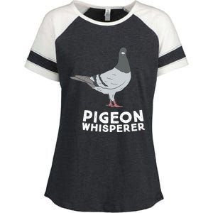 Pigeon Whisperer Pigeon Bird Cute Pigeon Whisperer Birds Enza Ladies Jersey Colorblock Tee