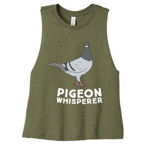 Pigeon Whisperer Pigeon Bird Cute Pigeon Whisperer Birds Women's Racerback Cropped Tank