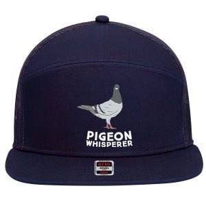 Pigeon Whisperer Pigeon Bird Cute Pigeon Whisperer Birds 7 Panel Mesh Trucker Snapback Hat