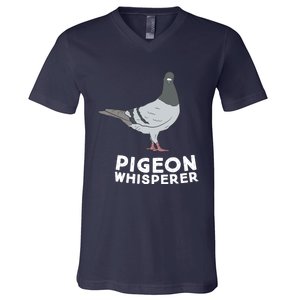 Pigeon Whisperer Pigeon Bird Cute Pigeon Whisperer Birds V-Neck T-Shirt