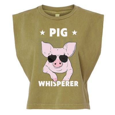 Pig Whisperer Pig Hog Farmer Garment-Dyed Women's Muscle Tee