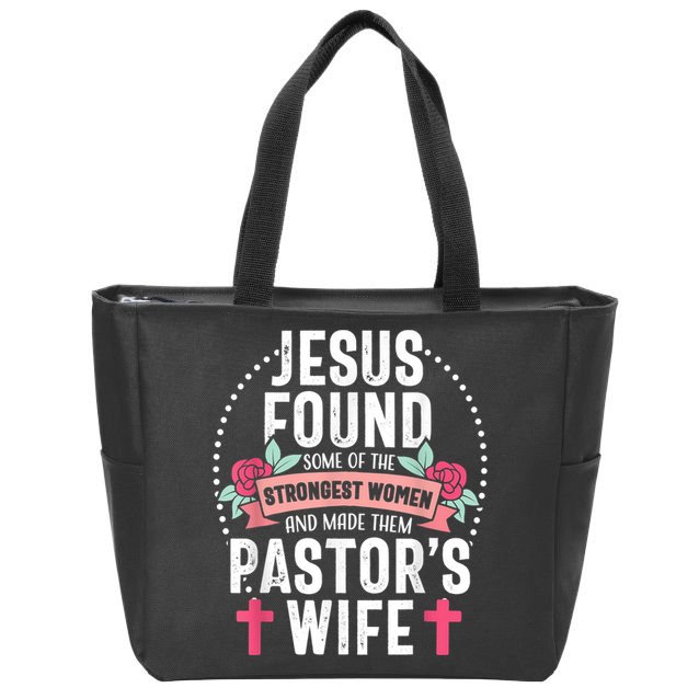 Pastor Wife Proud Jesus Christian Church Appreciation Zip Tote Bag