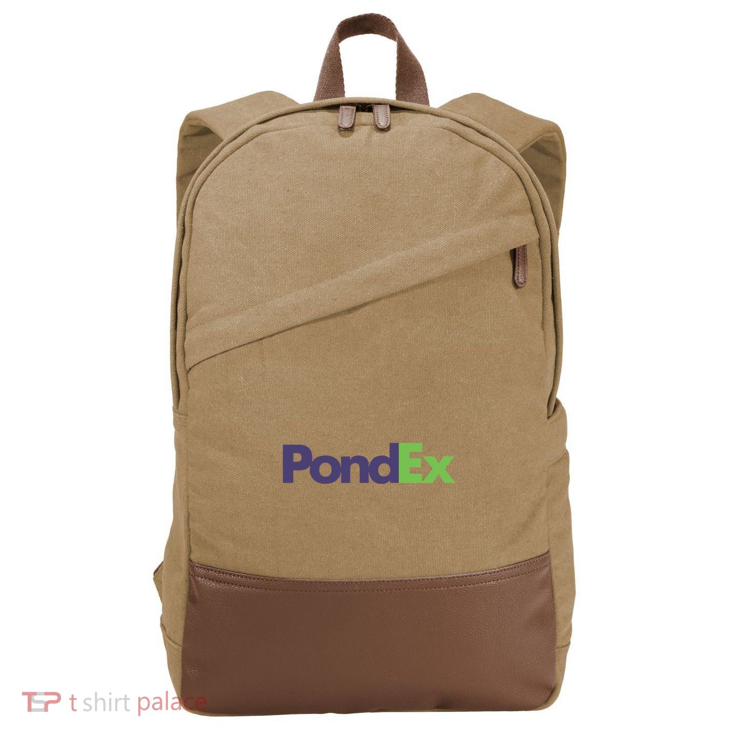 Pauly Wearing Pondex Cotton Canvas Backpack