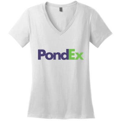 Pauly Wearing Pondex Women's V-Neck T-Shirt