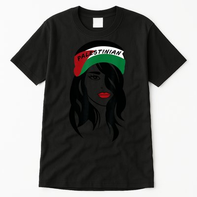 Palestinian Women Palestine Flag Palestinians Woman Scarf Tall T-Shirt