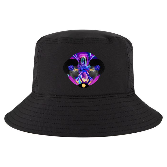 Psychedelic Woman Photographic Collage Cool Comfort Performance Bucket Hat