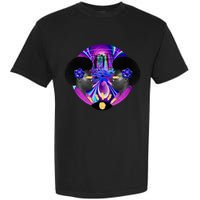Psychedelic Woman Photographic Collage Garment-Dyed Heavyweight T-Shirt