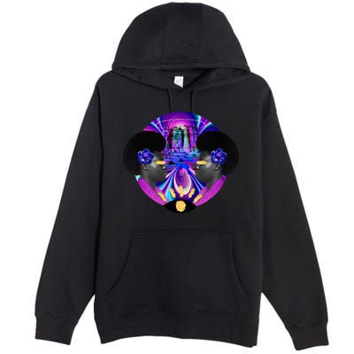 Psychedelic Woman Photographic Collage Premium Pullover Hoodie