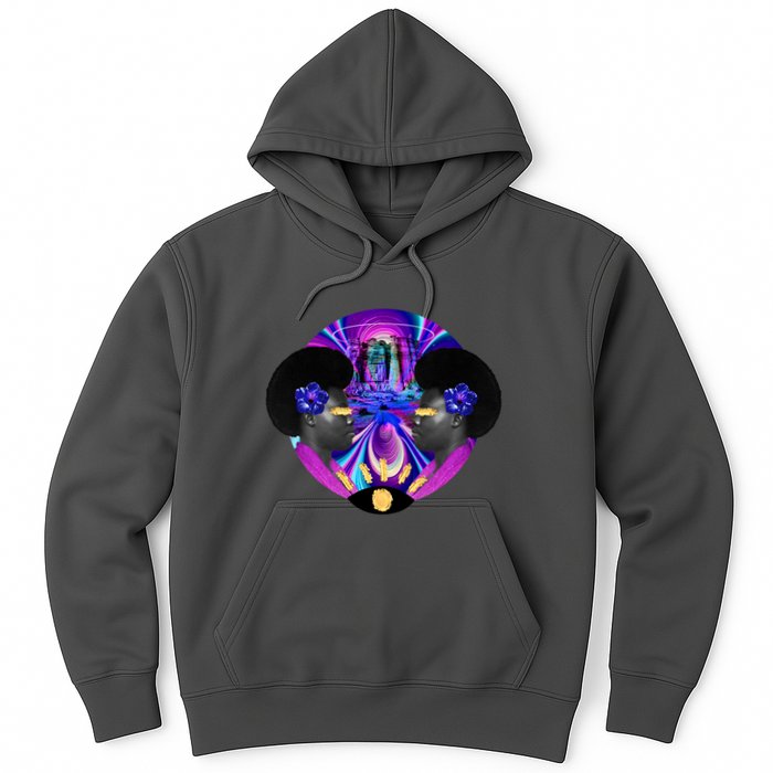 Psychedelic Woman Photographic Collage Hoodie