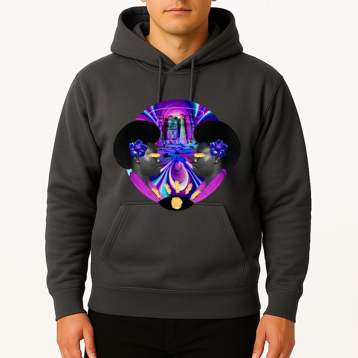 Psychedelic Woman Photographic Collage Hoodie
