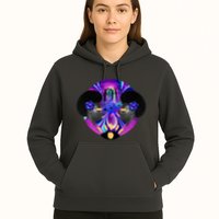 Psychedelic Woman Photographic Collage Hoodie