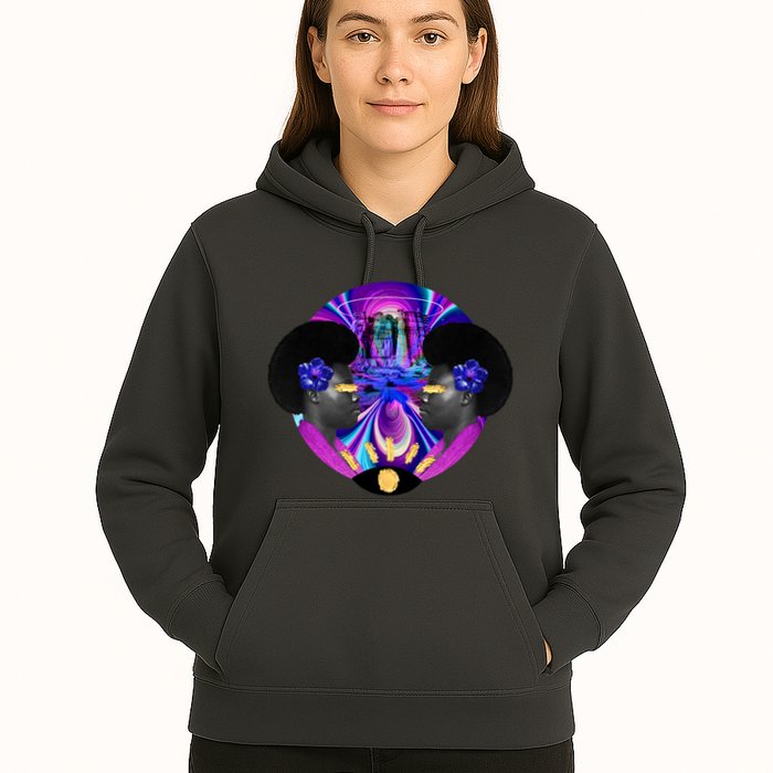 Psychedelic Woman Photographic Collage Hoodie
