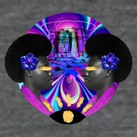 Psychedelic Woman Photographic Collage Hoodie
