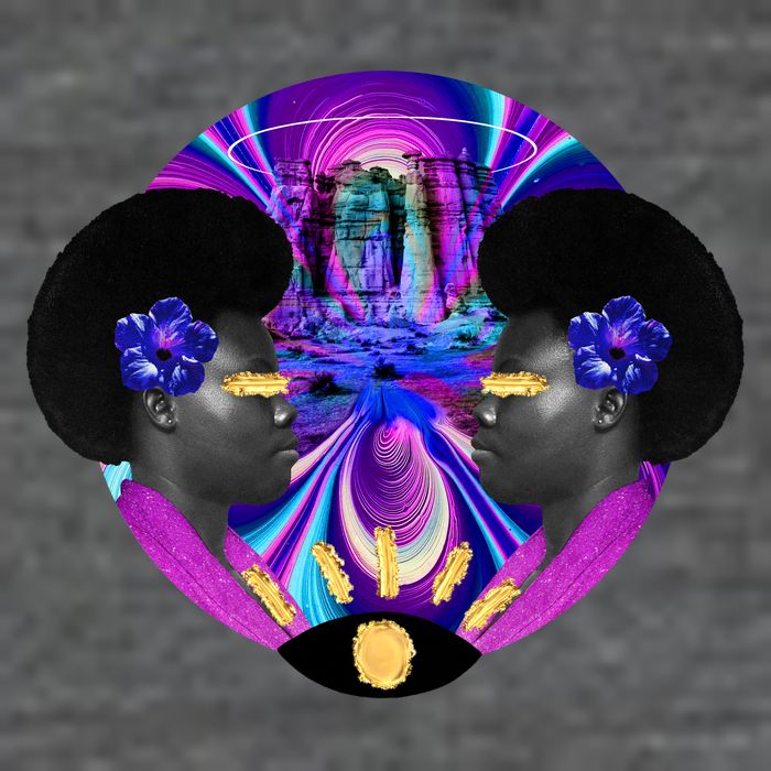 Psychedelic Woman Photographic Collage Hoodie