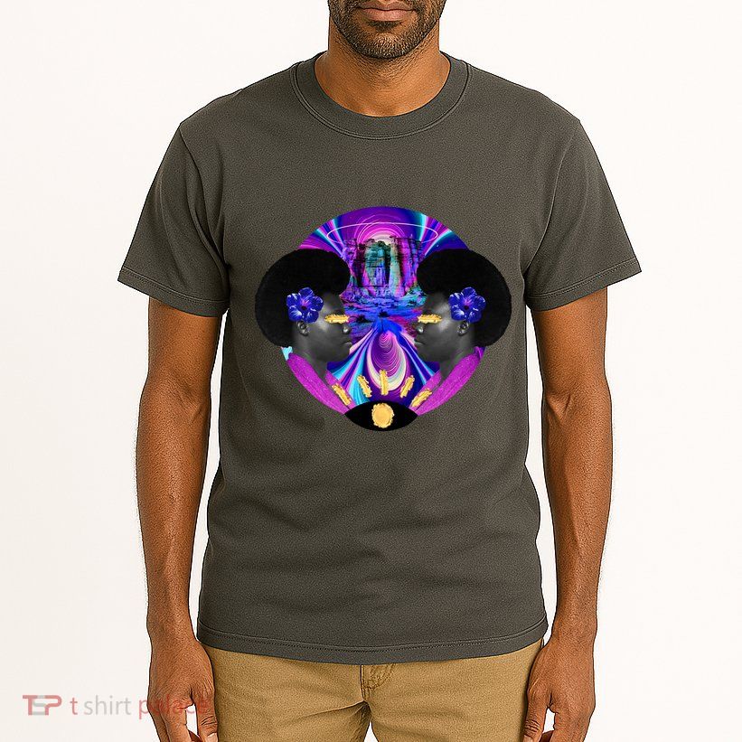 Psychedelic Woman Photographic Collage Tall T-Shirt