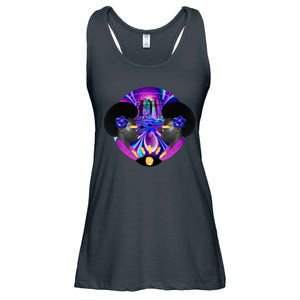 Psychedelic Woman Photographic Collage Ladies Essential Flowy Tank