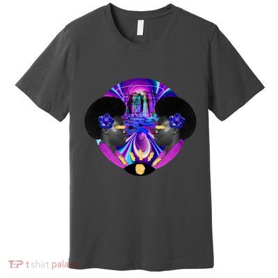 Psychedelic Woman Photographic Collage Premium T-Shirt