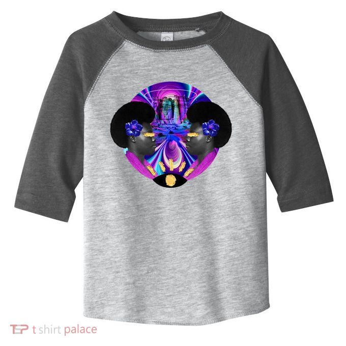 Psychedelic Woman Photographic Collage Toddler Fine Jersey T-Shirt