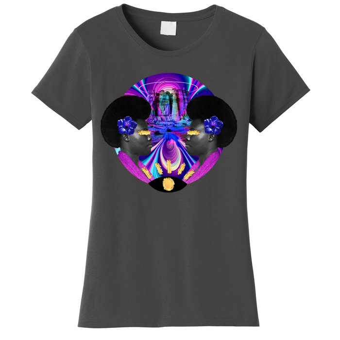 Psychedelic Woman Photographic Collage Women's T-Shirt