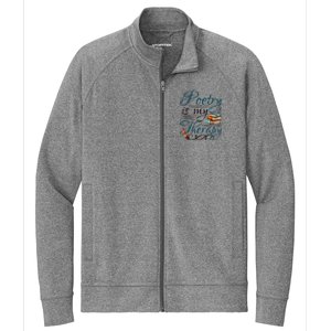 Poem Writer Poet Literacy English Stretch Full-Zip Cadet Jacket