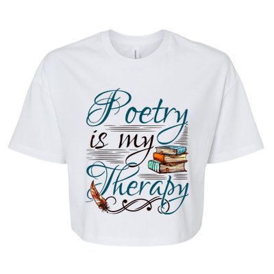 Poem Writer Poet Literacy English Bella+Canvas Jersey Crop Tee