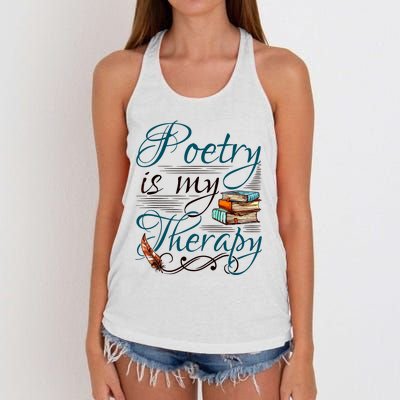 Poem Writer Poet Literacy English Women's Knotted Racerback Tank