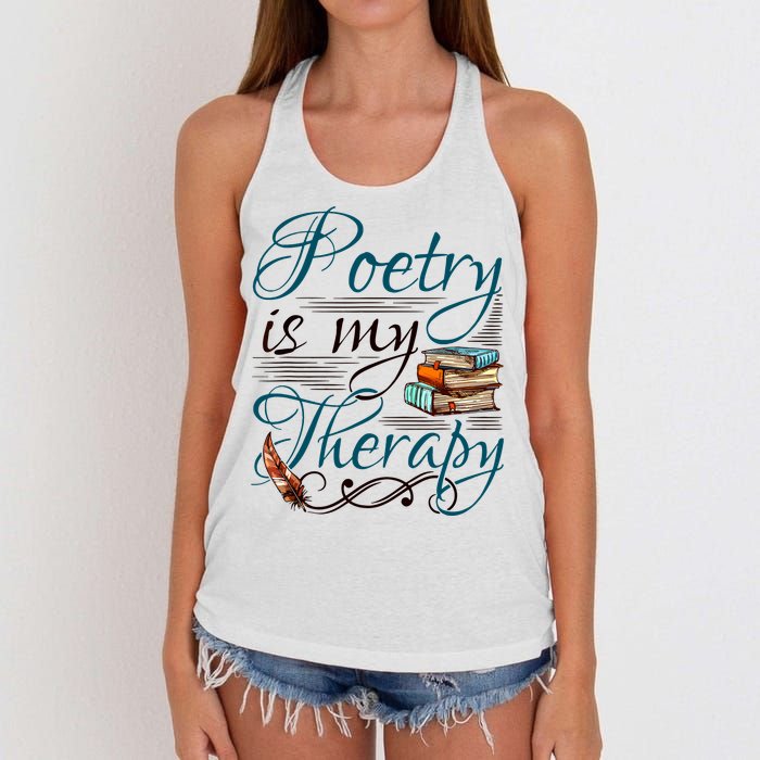 Poem Writer Poet Literacy English Women's Knotted Racerback Tank