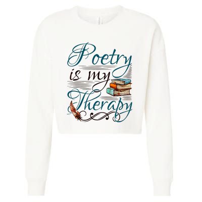 Poem Writer Poet Literacy English Cropped Pullover Crew