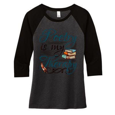 Poem Writer Poet Literacy English Women's Tri-Blend 3/4-Sleeve Raglan Shirt