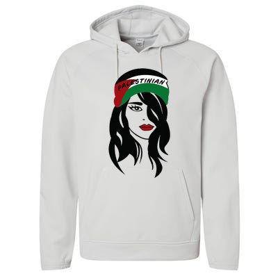 Palestinian Women Palestine Flag Palestinians Woman Scarf Performance Fleece Hoodie