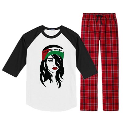 Palestinian Women Palestine Flag Palestinians Woman Scarf Raglan Sleeve Pajama Set