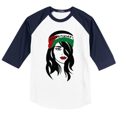 Palestinian Women Palestine Flag Palestinians Woman Scarf Baseball Sleeve Shirt