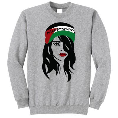 Palestinian Women Palestine Flag Palestinians Woman Scarf Tall Sweatshirt