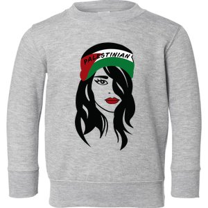 Palestinian Women Palestine Flag Palestinians Woman Scarf Toddler Sweatshirt